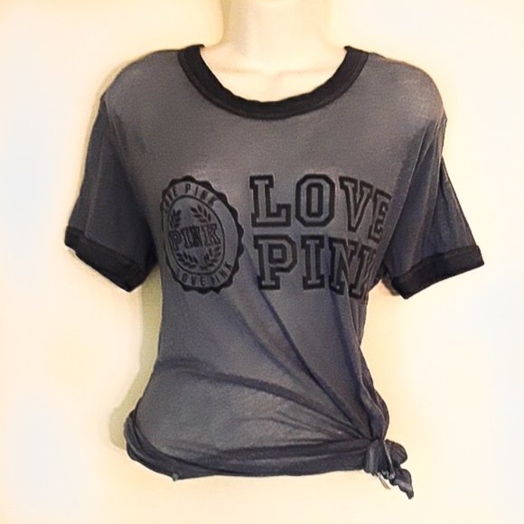 PINK Victoria's Secret Tops - PINK Womens Semi Sheer OversizedTee Size M